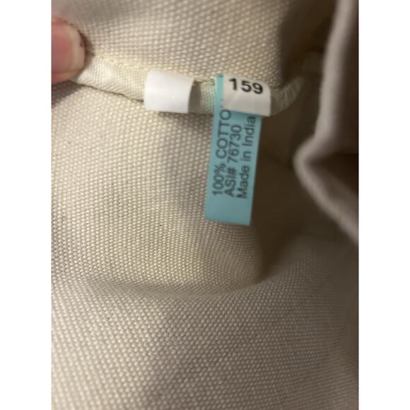 The Ritz-Carlton Canvas Boat Tote Bag Beige Blue Beach 5 Star Luxury RARE Naples - Picture 4 of 16